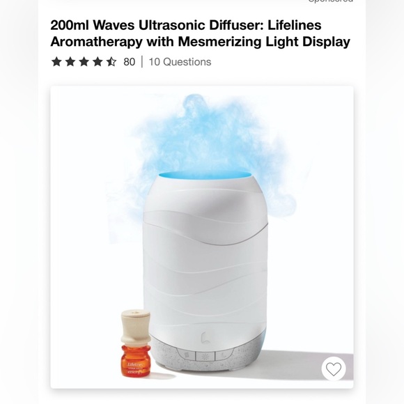 Lifelines Waves Ultrasonic Diffuser with Essential Oil EUC - Picture 2 of 10
